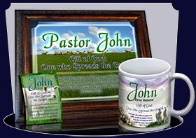 PC-AN02, Name Meaning Card, Wallet Sized, with Bible Verse sheep flock lambs shepherd john