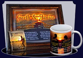 PC-PP17, Name Meaning Card, Wallet Sized, with Bible Verse, personalized, couple sweetheart love anniversary, garth, janice