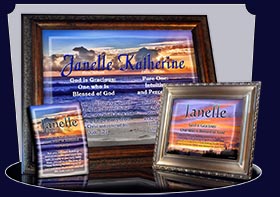 PC-SS22, Name Meaning Card, Wallet Sized, with Bible Verse, personalized, janelle sunset