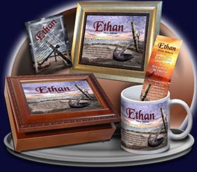 PC-SY60, Name Meaning Card, Wallet Sized, with Bible Verse, personalized, ethan anchor sunset