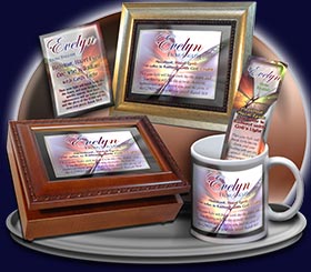 PC-BF08, Name Meaning Card, Wallet Sized, with Bible Verse butterfly  evelyn