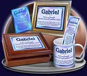 PC-SM05, Name Meaning Card, Wallet Sized, with Bible Verse, personalized, simple baby name baby blue gabriel simple basic