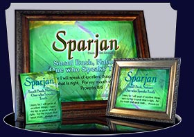 PC-SM20, Name Meaning Card, Wallet Sized, with Bible Verse, personalized, sparjan green butterfly wings crystal